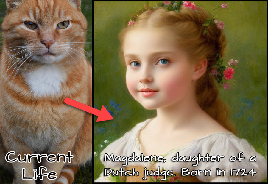 Magdalene - Cat Past Life Example 4 human reincarnation